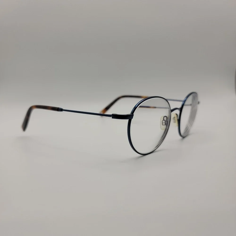 Warby Parker Milton 2550 Eyeglasses Frames Only 50-19-142 Navy Tortoise Round